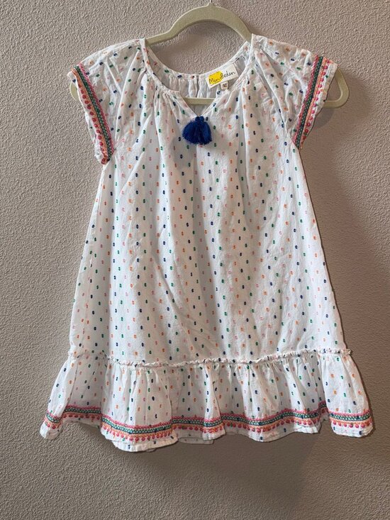 Boden Other - Mini Boden Polka Dot Dress with Tassel Detail 6-7Y
